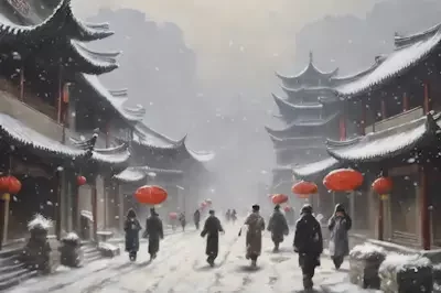 Salju Lebat di China